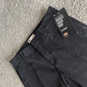 Dickies Mid Rise 2 Pocket Boot Cut Black Women's Size 4/27 Work Casual NWT